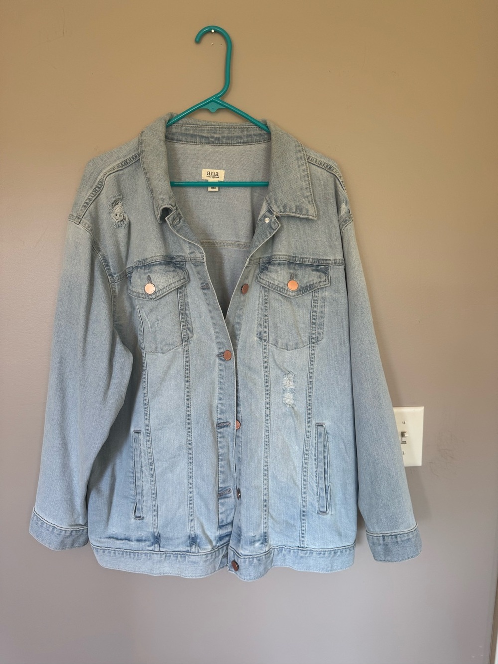 a.n.a Light Blue Oversized Denim Jacket